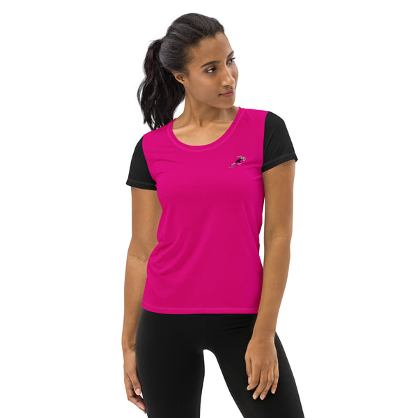 Camiseta deportiva mujer all over de Poliester GettingShape Color Rosa