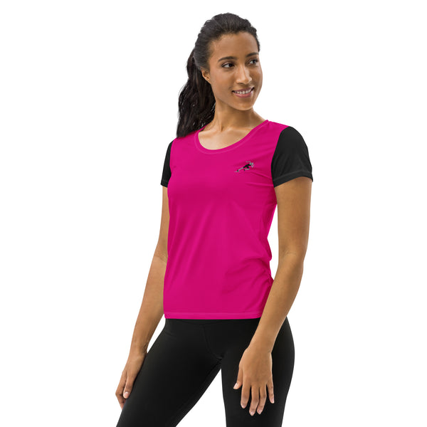 Camiseta deportiva mujer all over de Poliester GettingShape Color Rosa